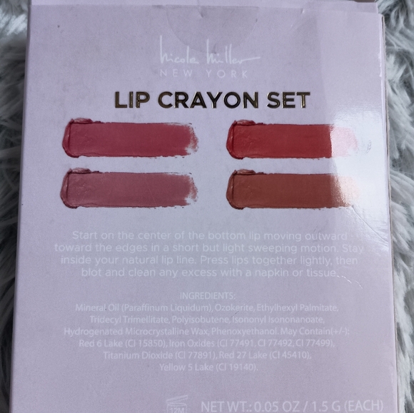 New Nicole Miller Kiss & Tell Lip Crayon Set Smooth Buildable Coverage - Picture 4 of 4